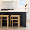 Oak and Woven Cord Counter Stool