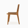Teak and Woven Leather Dining Chair | Tan