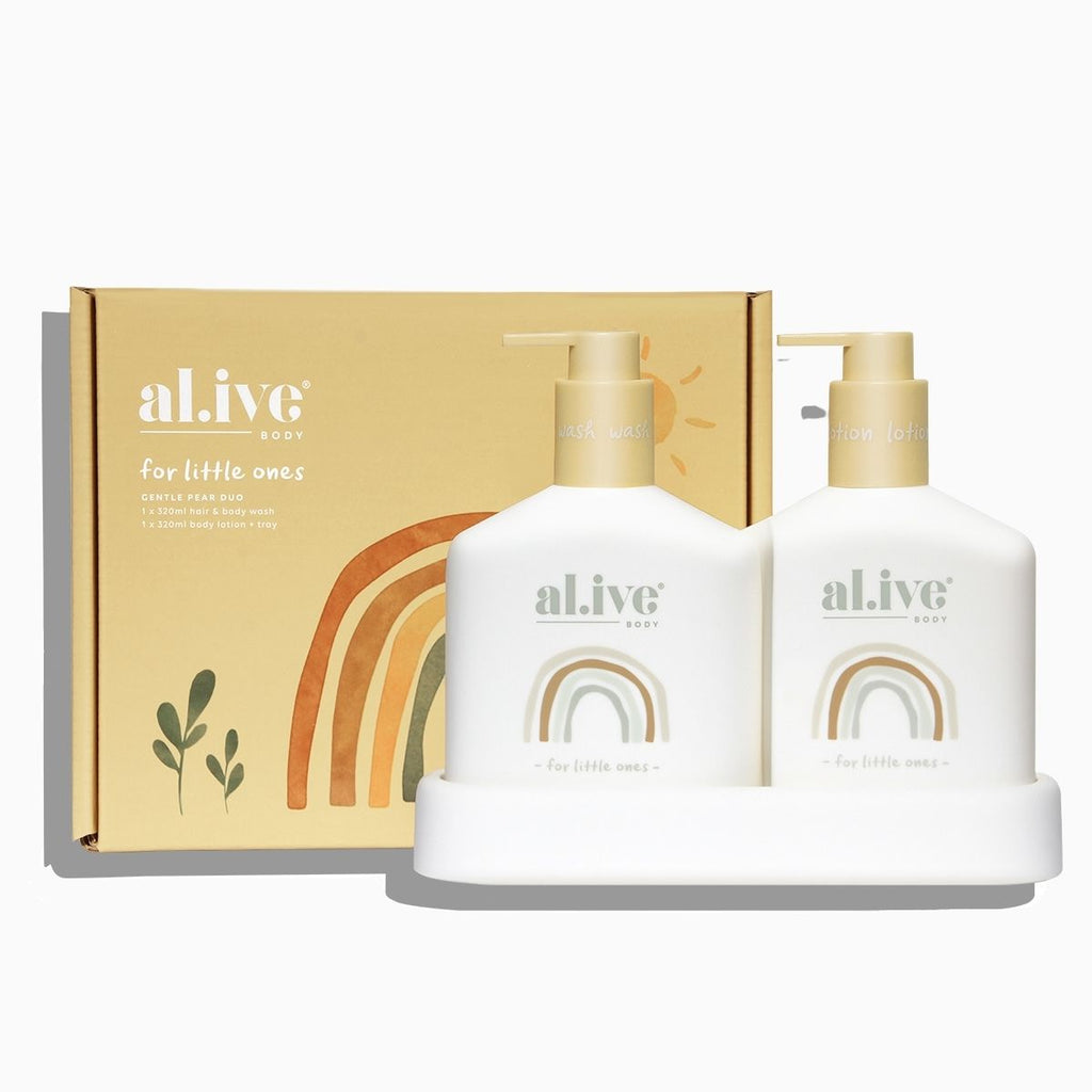 Alive baby hair body wash and lotion duo pack Gentle Pear Al.Ive