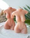 female body torso candles on candle plate