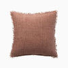 Fringed Linen Cushion | Earth