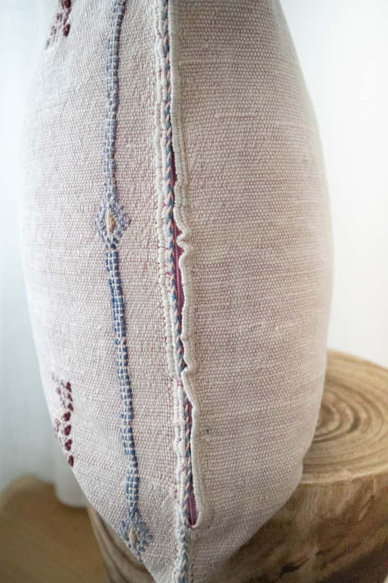 pale pink cactus silk cushion zip