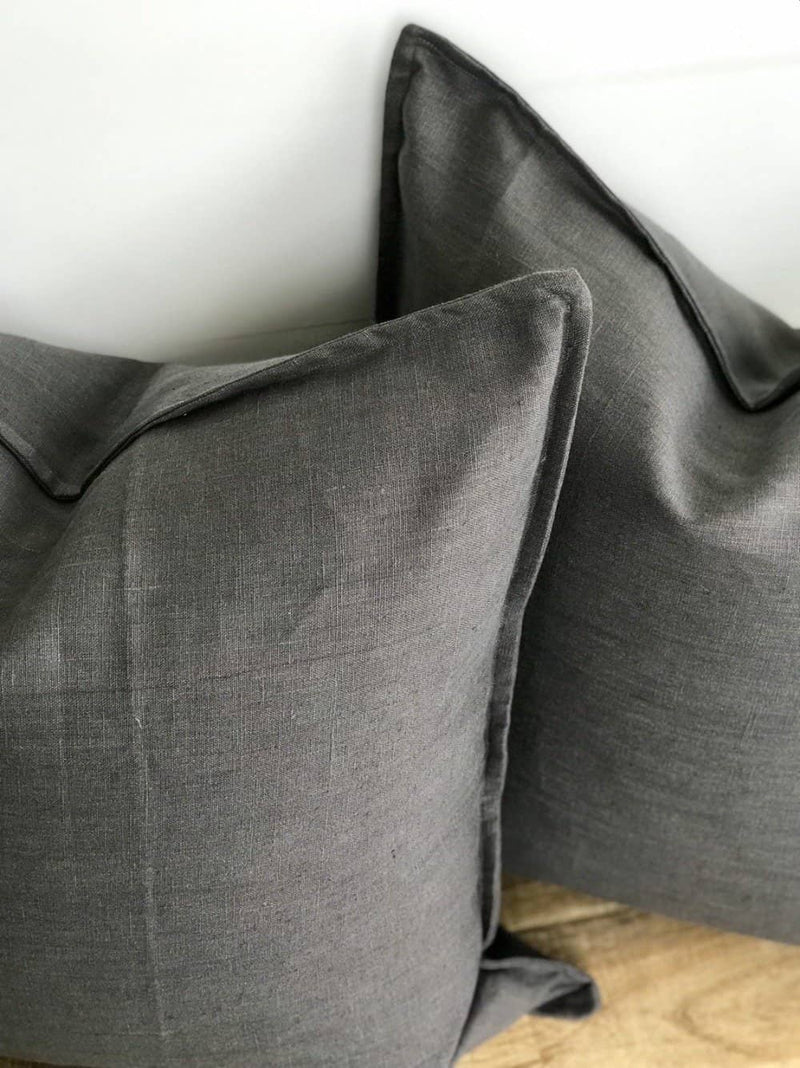 Linen Cushion | Charcoal