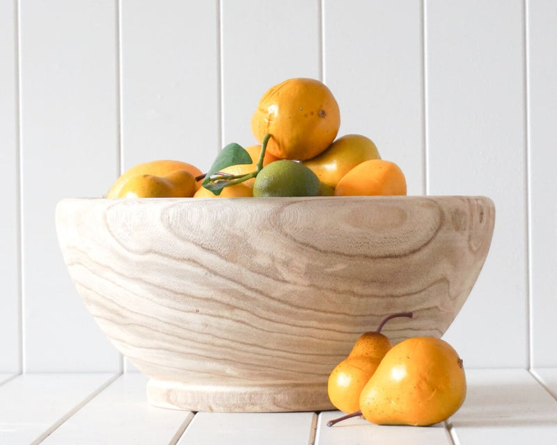 Timber bowl with fruit