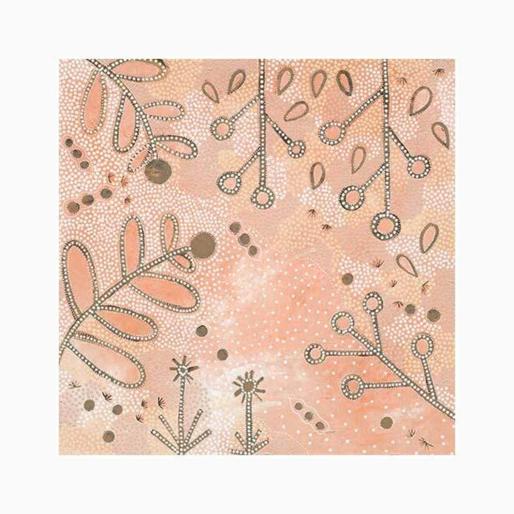 art-print-unframed-indigenous-peach-pink-floral