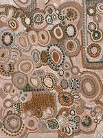 Australian indigenous stretched canvas artwork portrait