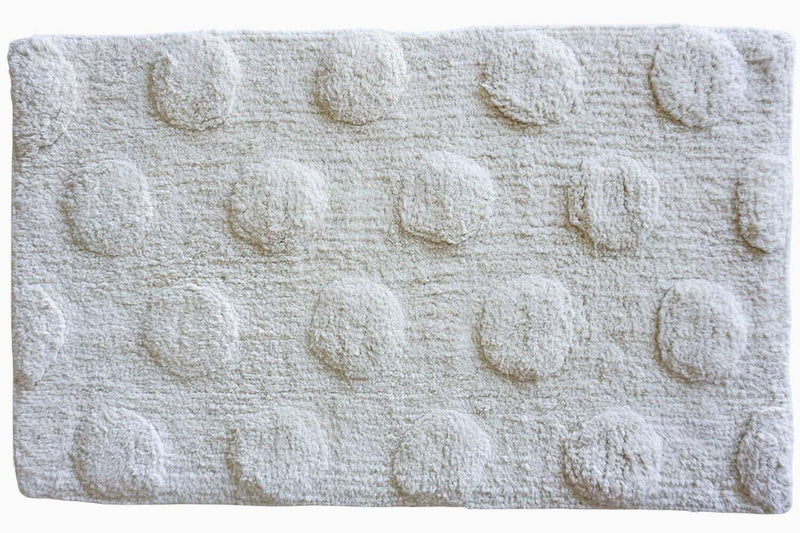 Tufted Cotton Bath Mat | Dots | Sand