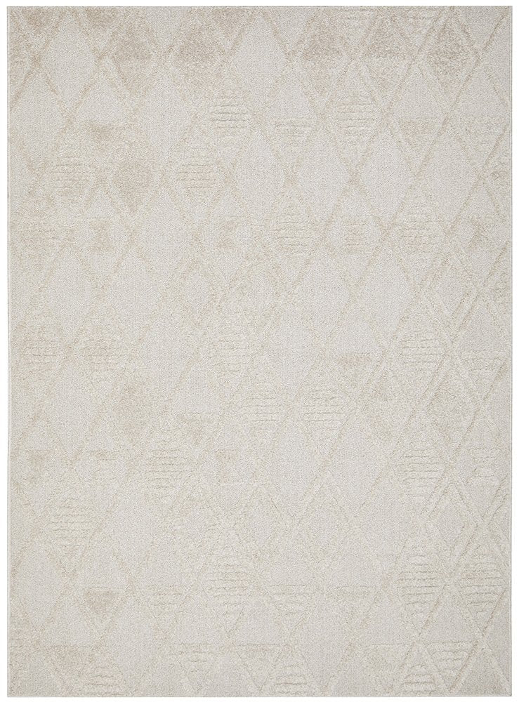 Diamond Pattern Textured Floor Rug | Natural – Salt & Sand