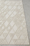 Diamond Detail Textured Floor Rug | Natural