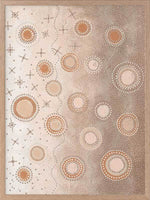 art-print-indigenous-dot-art-blush-peach-beige-oak-frame