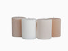 Lined pillar candles four colours