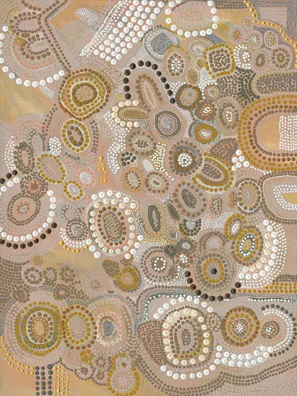 Australian indigenous art stretched canvas portrait