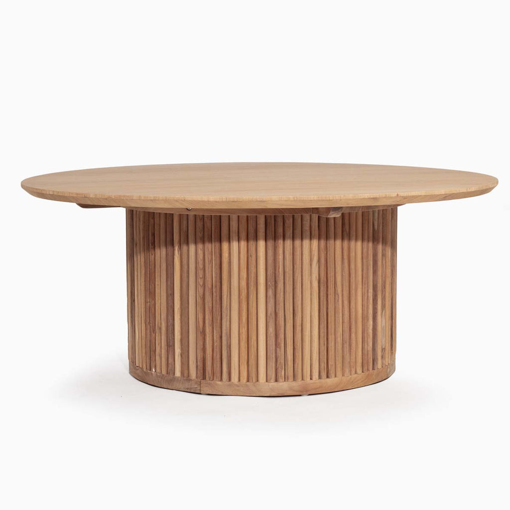 table-coffee-round-ribbed-base-wood-teak