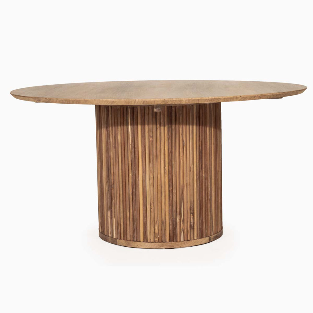 dining-table-round=-ribbed-base-150cm-teak