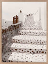 art-print-oak-frame-santorini-stairway