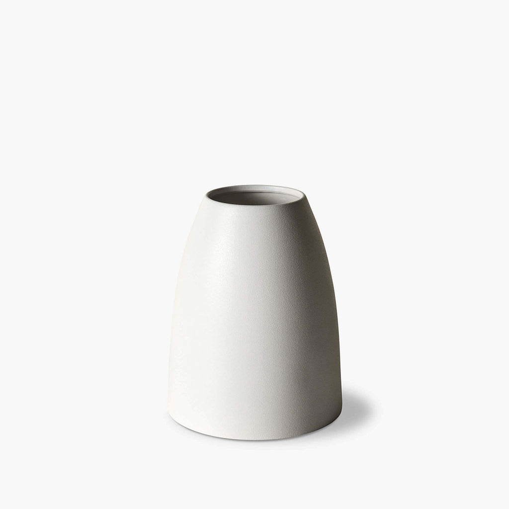 matte white cone vase