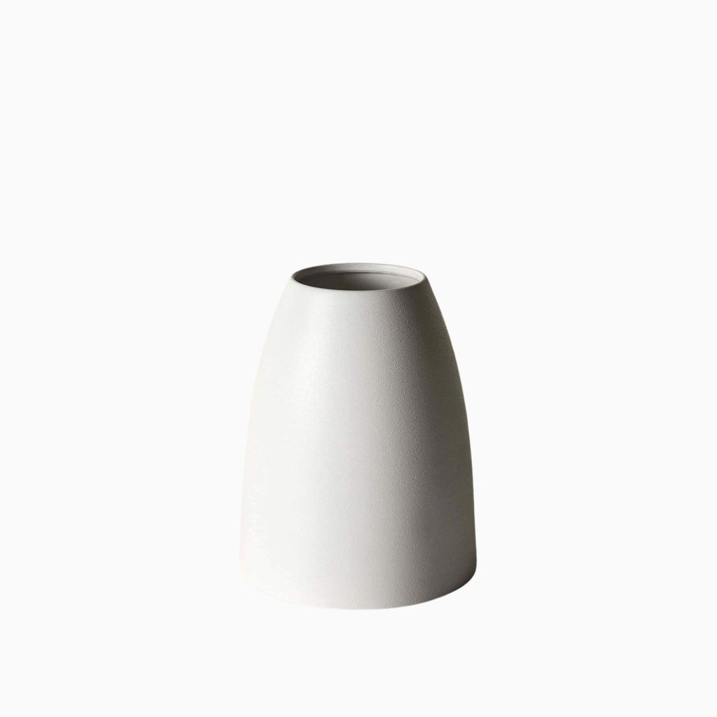 matte white cone vase