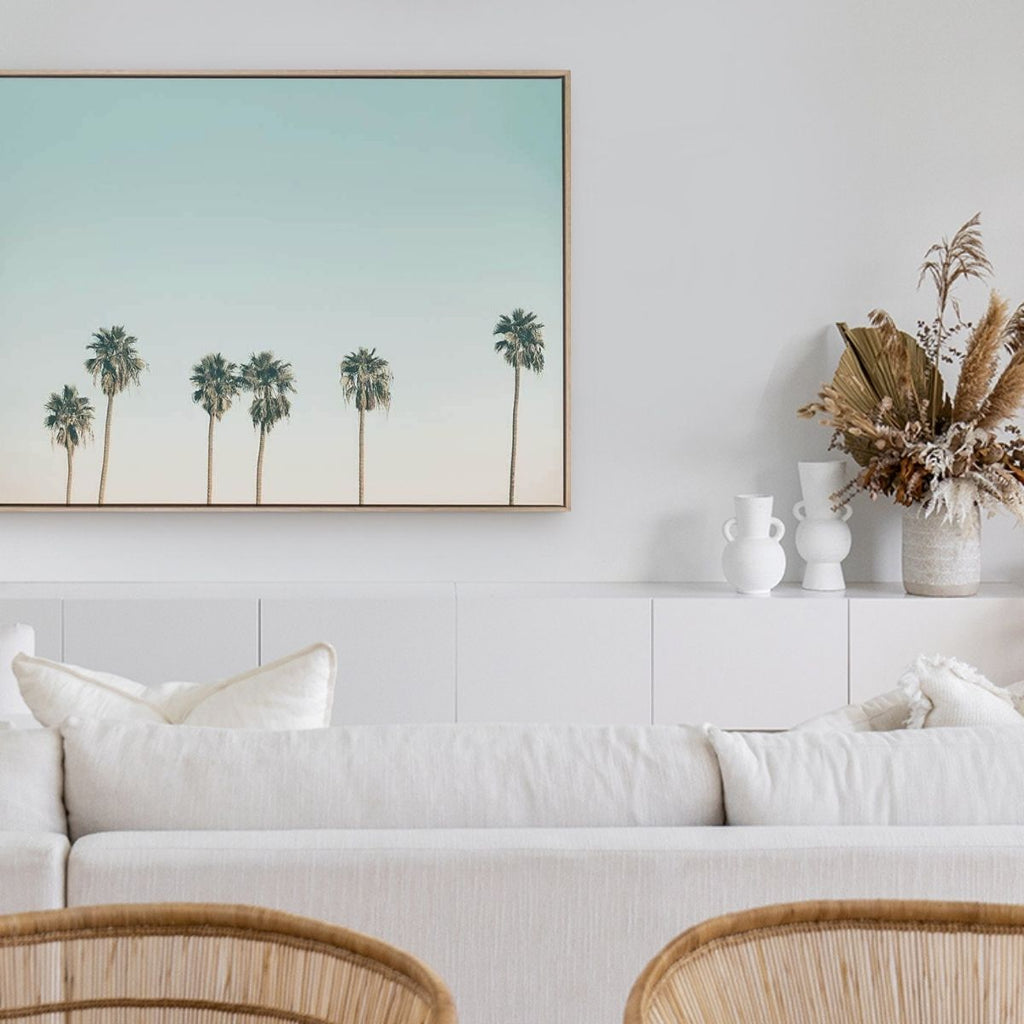 canvas-art-print-tall-palm-trees-oak-frame