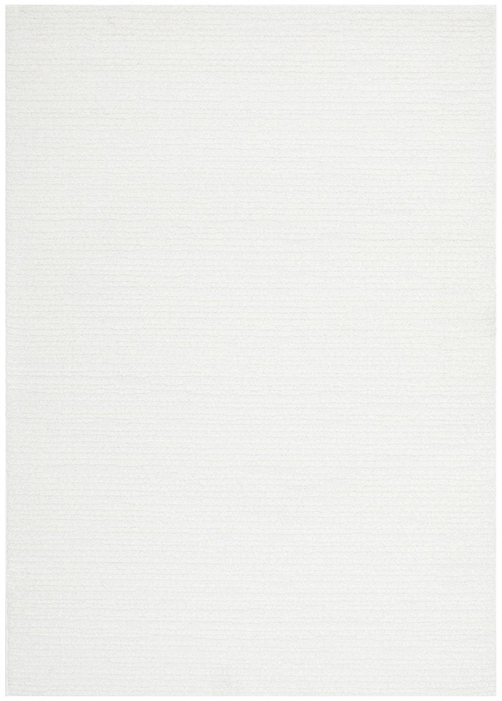 Textured Floor Rug | White