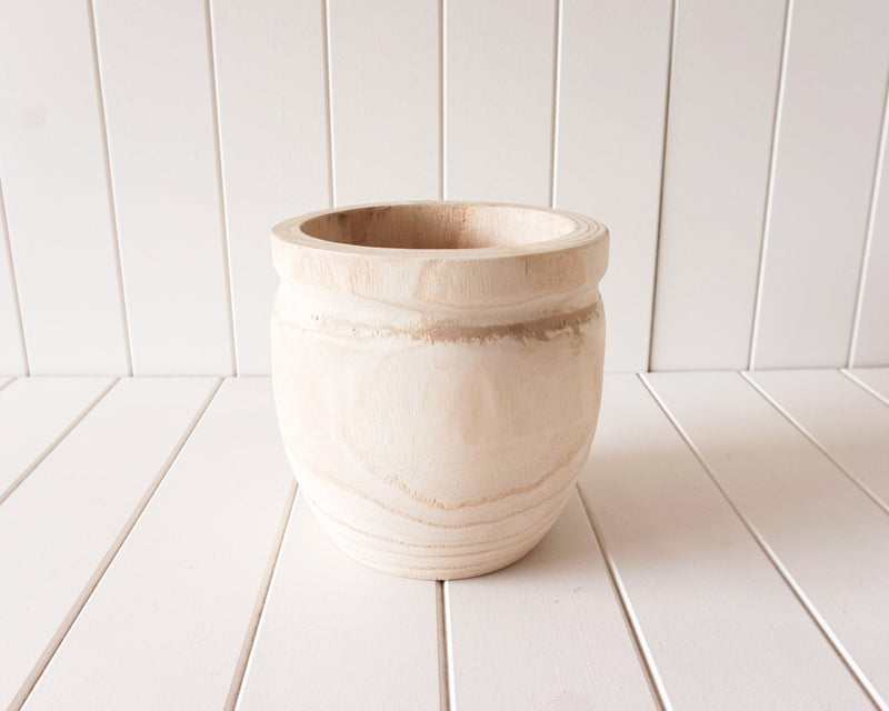 Java timber pot/planter - Small - Salt & Sand